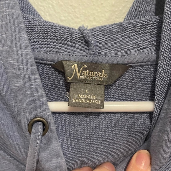 Cornflower Blue Natural Reflections women’s Hoodie Size L - Picture 4 of 6